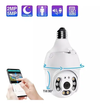 2MP E27 Bulb Lamp IP Camera 1080P WiFi Wireless Auto Tracking Baby Monitor Night Vision Speed Do