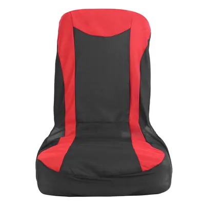 (Red) 8Pcs Polyester Fabric Car Seat Cover Full Set Cushion Protector for Five Seats Car