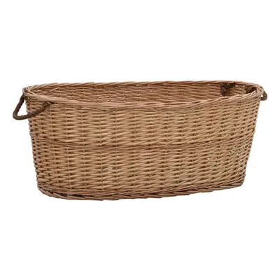 vidaXL Firewood Basket with Carrying Handles 88x57x34cm Natural Willow Basket