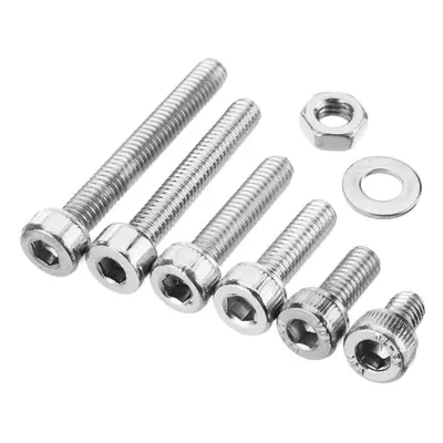 1080Pcs Stainless Steel Hex Socket Head Cap Screw Nuts Flat Washers Kit M2/3/4