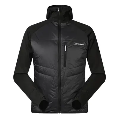 (M, Black/Black) Berghaus Mens Trawden Hydroloft Lightweight Zip Guard Hybrid Jacket