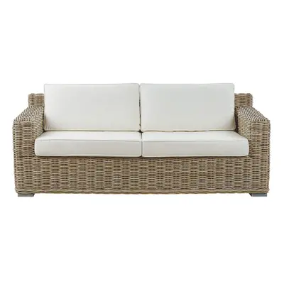 Garden Sofa Seater ARDEA Rattan Light Brown