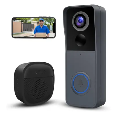 Wireless WiFi Video Doorbell Camera with Doorbell, 1080P HD Smart Video Doorbell with Camera