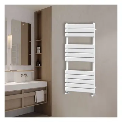 (1200x600mm) NRG Flat Panel Heated Towel Rail Bathroom Rad Radiator White