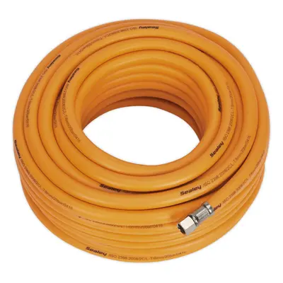 High-Visibility Hybrid Air Hose with 1/4 Inch BSP Unions - Metres - 8mm Bore