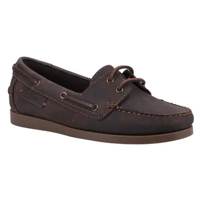 (8 UK, Brown) Cotswold Womens/Ladies Waterlane Leather Boat Shoes