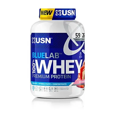 USN Blue Lab Whey Strawberry kg, Percent Lean Muscle Protein Powder, Ideal for Recovery & Mainte