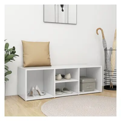 vidaXL Shoe Storage Bench White Engineered Wood Shoe Storage Cabinet Cupboard