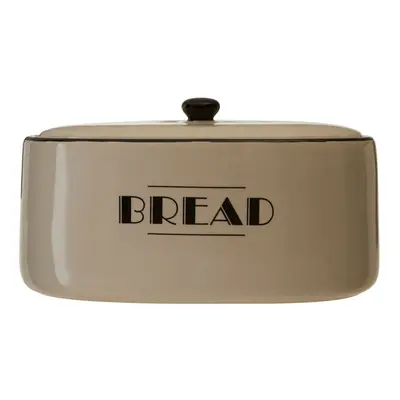 Cream Dolomite Bread Bin With Decorative Trim & Knob Handle,Modern Bread Storage Container For G