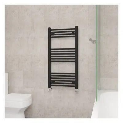 (1000x500mm, Black) NRG Straight Central Heating Towel Rail Bathroom Heated Rad Radiators Ladder