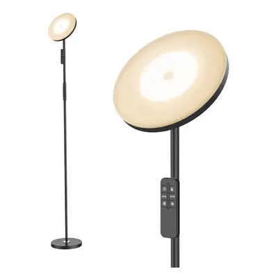 24W Floor Standing Lamp with 2700-6500K Color Temperature Brightness Levels RF Remote Control an