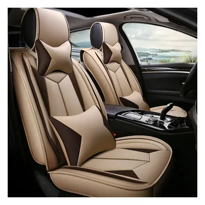 (Beige) Set Car Seat Cover X X 25cm Five Seats Auto Four Seasons General