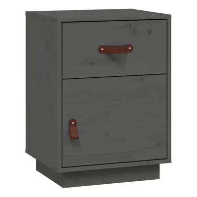 (Grey, 1) vidaXL 1/2x Solid Wood Pine Bedside Cabinet Wooden End Table Multi Colours