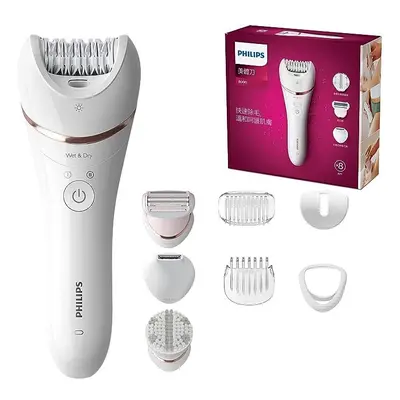 PHILIPS Epilator Series 8000, Wet and Dry Hair Removal for Legs and Body, Powerful Epilation, Ac