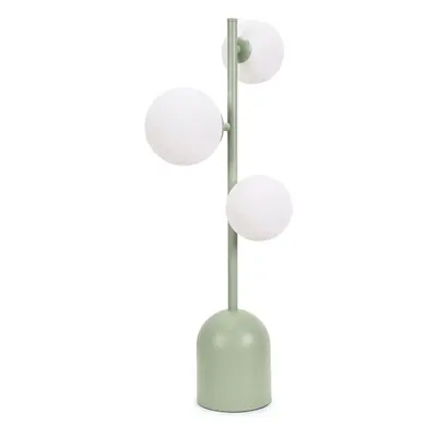 ValueLights Marlow Sage Green Opaque Glass Globe Way Table Lamp