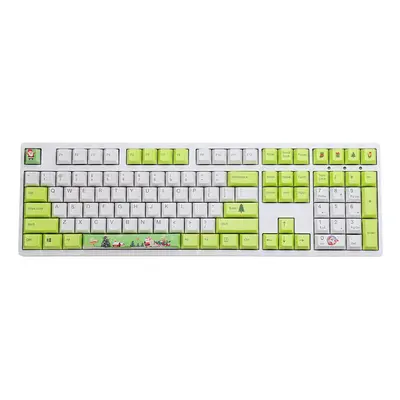 (130 keys) 108/130 Keys Christmas Keycap Set Cherry Profile PBT Sublimation Keycaps for Mechanic