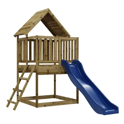 (solid impregnated pinewood) vidaXL Outdoor Playset Wooden Playground Set Garden Playhouse Solid