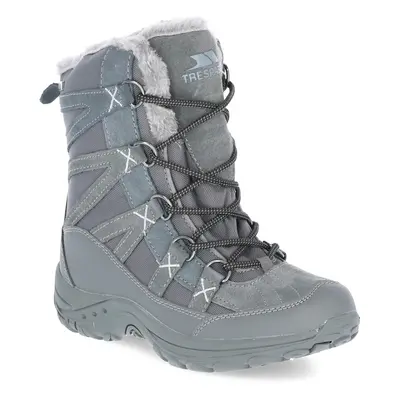 (4, Steel) Trespass Womens Snow Boots Waterproof Zofia