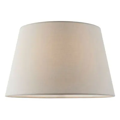 14" Round Tapered Lamp Shade Light Grey Cotton Fabric Modern Simple Light Cover