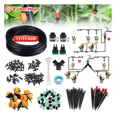 131ft/40M 47PCS Drip Irrigation Kit Adjustable Automatic Garden Watering System DIY Garden Water