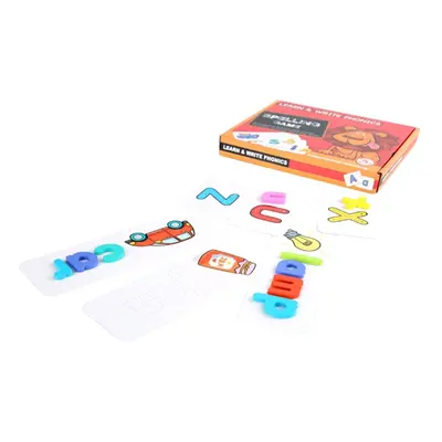 Wooden Colorful Puzzle Alphabet Letters Cards Early Educational Toy Set with Pen for Kids Gift