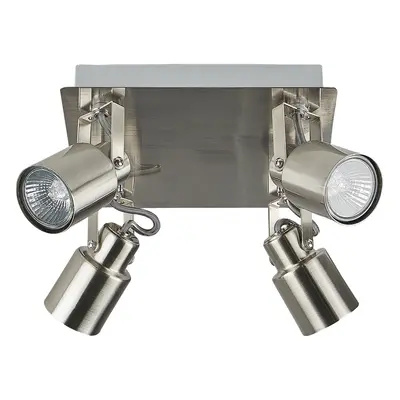 4 Light Spotlight BONTE Adjustable Metal Silver