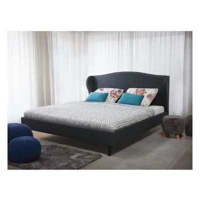 (Grey, 180x200cm) Bed - Super King Size Bed Frame - Upholstered - COLMAR