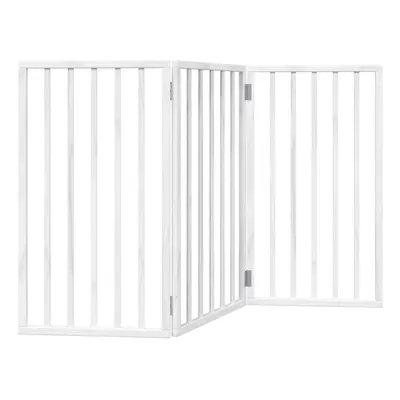 (white, x x cm/ pcs) vidaXL Dog Gate with Door Foldable Dog Fence Pet Gate Pet Barrier Poplar Wo