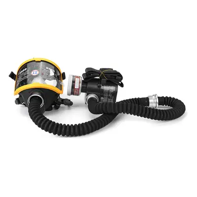 Electric Constant Flow Supplied Air Fed Full Face Gas Mask Respirator System