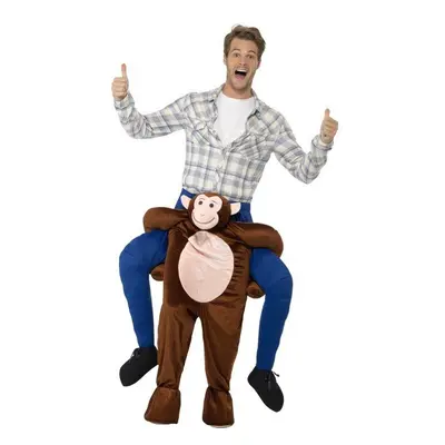 Smiffy's Piggyback Monkey Costume (one Size) - fancy dress costume monkey adult ride piggyback a