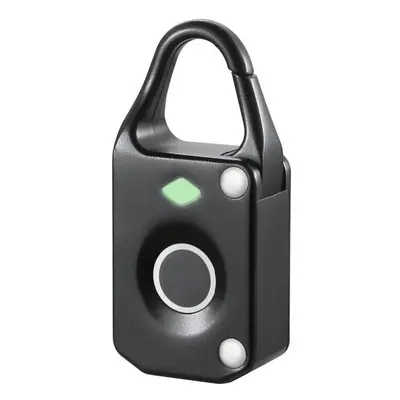 (Black) Anti-theftl Electronic Smart Fingerprint Padlock Outdoor Travel Suitcase Bag Lock