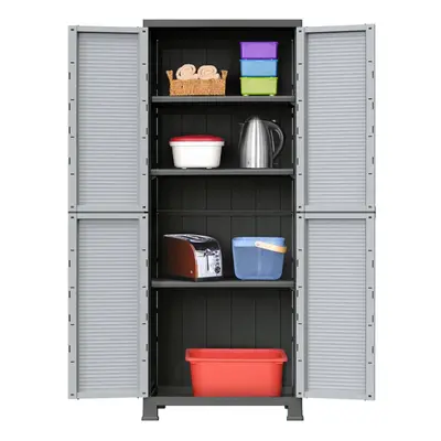 vidaXL Plastic Cabinet Home Organiser Storage Locker Rack Cabinet Cupboard