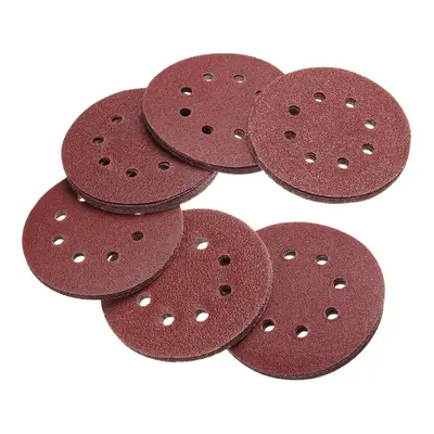 125pcs Inch Holes Abrasive Sanding Discs Sanding Paper 60/80/100/120/240 Grit Sandpaper