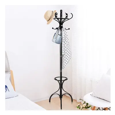 Free Standing Hat Coat Rack Hooks Hanger Umbrella Stand Hall Tree