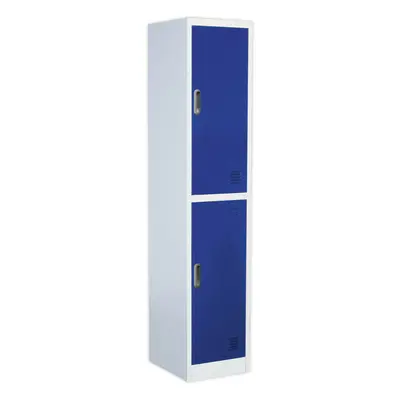 2 Door Single Locker - x x 1850mm - Ventilated Locking Doors - Flat Pack