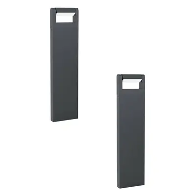 2 PACK IP44 Outdoor Bollard Light Black Cast Aluminium 4.8W LED Post