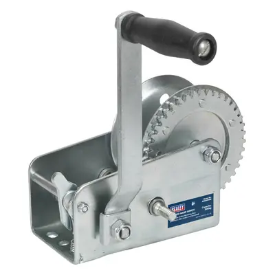 Geared Hand Winch - 900kg Capacity - Manual Brake - Hardened Steel - Single Gear