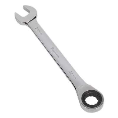 22mm Ratchet Combination Spanner - Chrome Vanadium Steel - Tooth Ratchet Ring