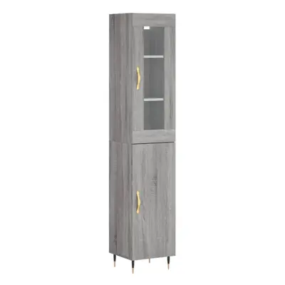 vidaXL Highboard Sideboard Cupboard Side Cabinet Grey Sonoma Engineered Wood