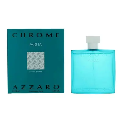 Chrome Aqua by Azzaro, 3.4 oz EDT Spray for Men Eau De Toilette