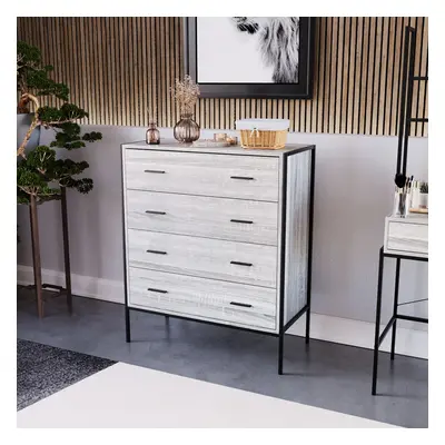 (Grey) Brooklyn Drawer Chest of Drawers Bedroom Storage