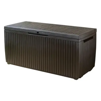 Keter x 53.5 x cm Springwood Outdoor Plastic Storage Box Garden Furniture - Brown