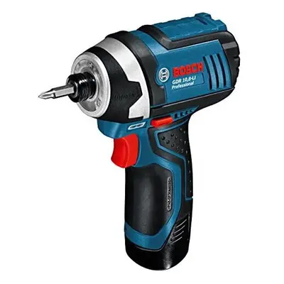 Bosch Professional GDR V-105 Cordless Impact Driver with x V 2.0 Ah Lithium-Ion Batteries, L-Box