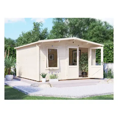 Dunster House Log Cabin Garden Office Wooden Summerhouse Rhine 4m x 4m