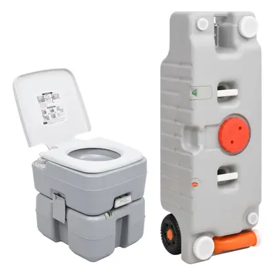 vidaXL Portable Camping Toilet and Water Tank Set Mobile Toilet Camping Potty