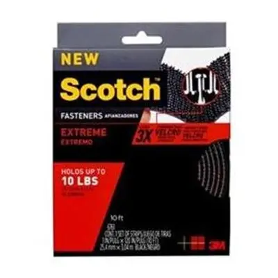 3M x 0.08 ft. Scotch Extreme Fasteners, Black