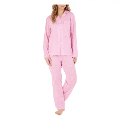 (Pink, 16/18) Slenderella PJ88103 Women's Floral Cotton Pyjama Set