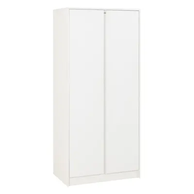 Malvern Door Wardrobe in White Finish Hanging Rail and Shelf