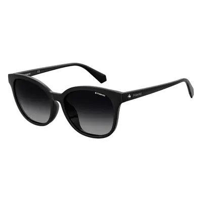 Polaroid Sunglasses Womens PLD 4089FS Polarized Square Sunglasses, Black, 55mm, 17mm