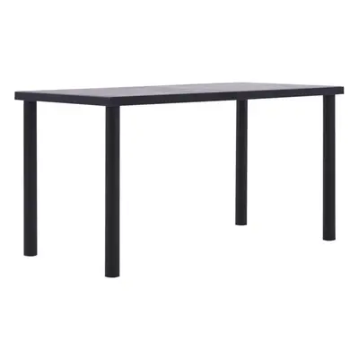 vidaXL Dining Table Black and Concrete Grey 140x70cm MDF Kitchen Furniture